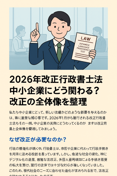 「改正行政書士法（2026年1月施 …